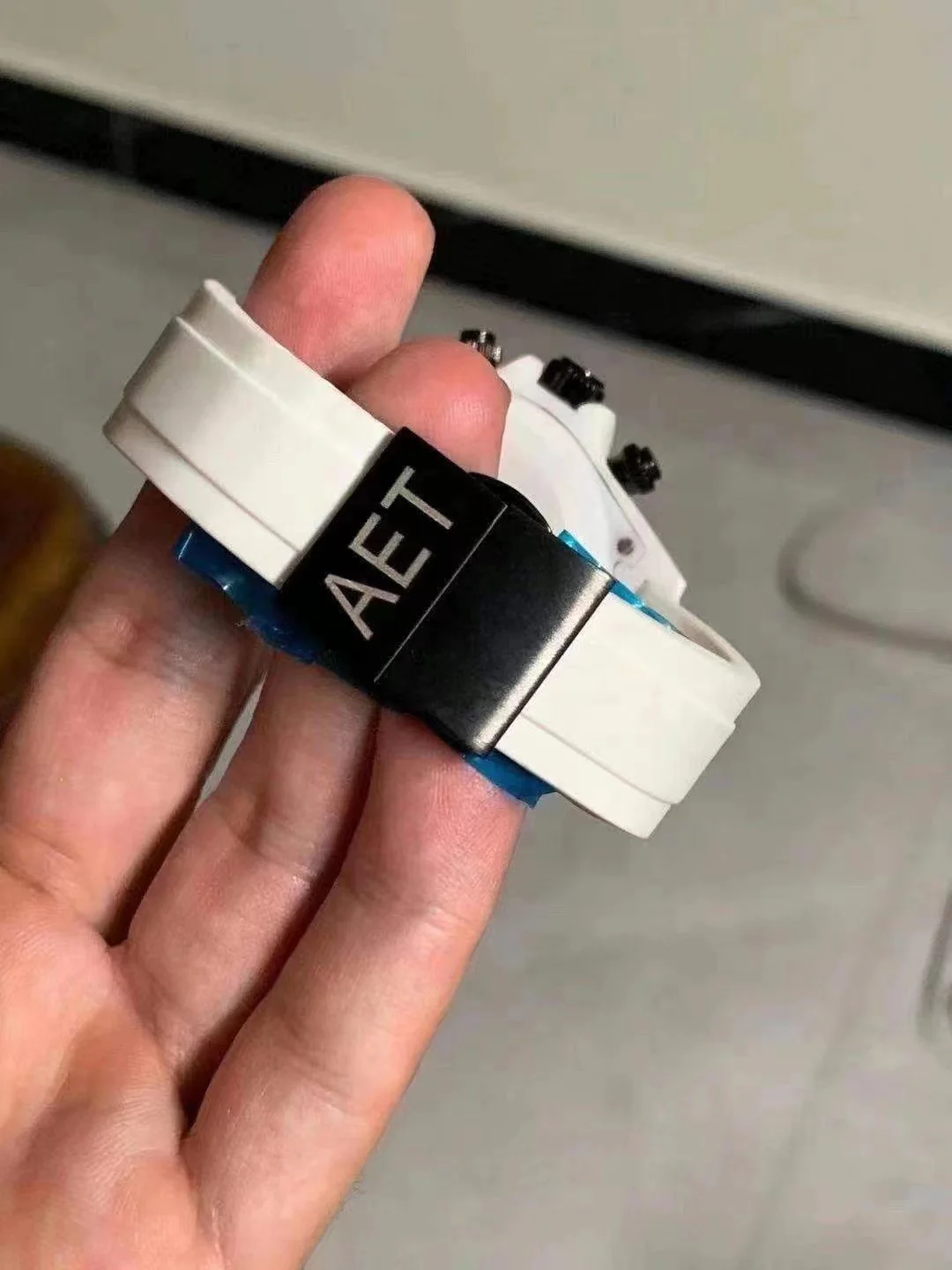 DAYTONA CUSTOM AET 40MM CUSTOM WHITE CERAMIC BLACK WHITE DIAL