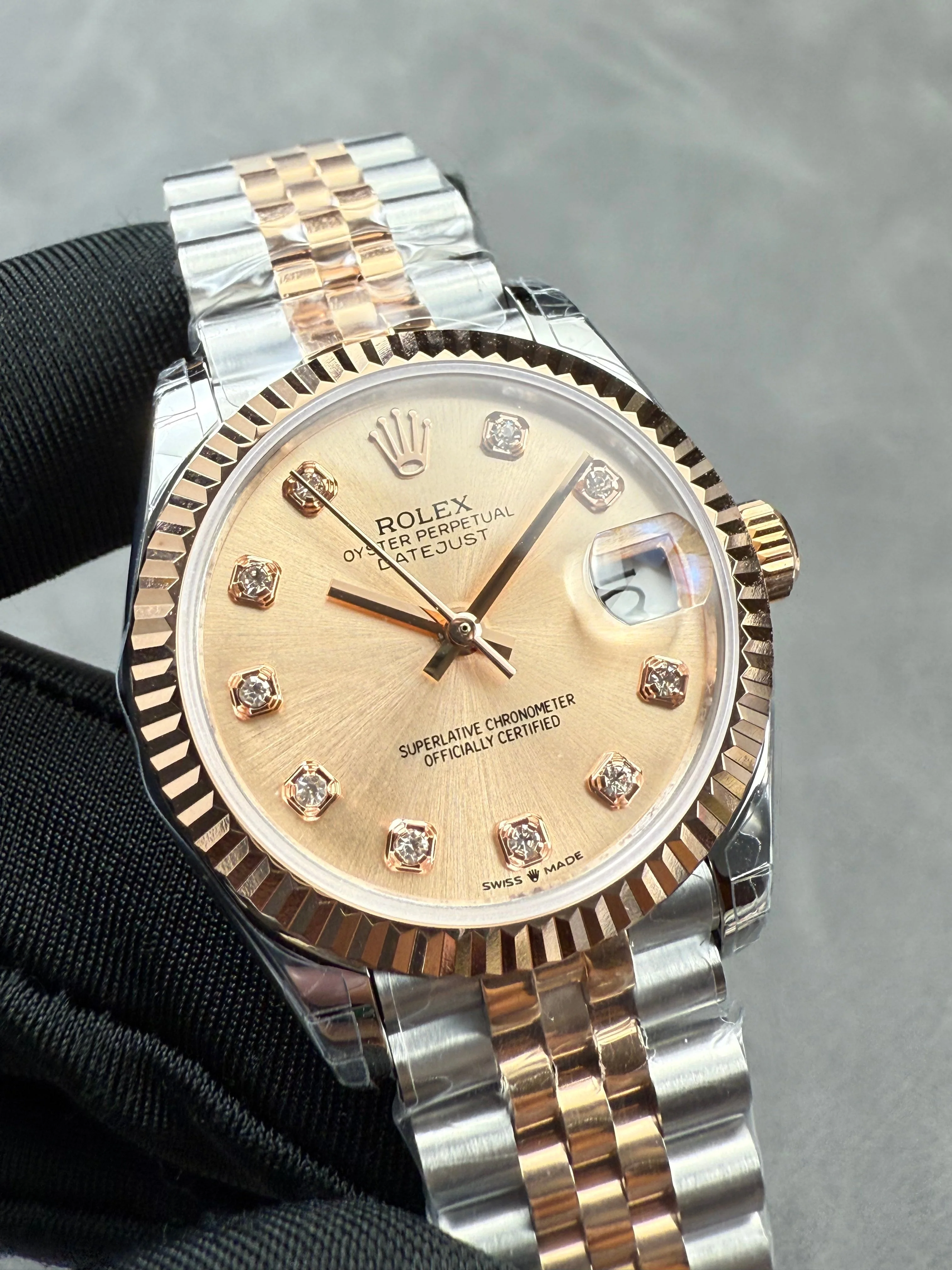 ROLEX Datejust 31mm Silver Pink Gold