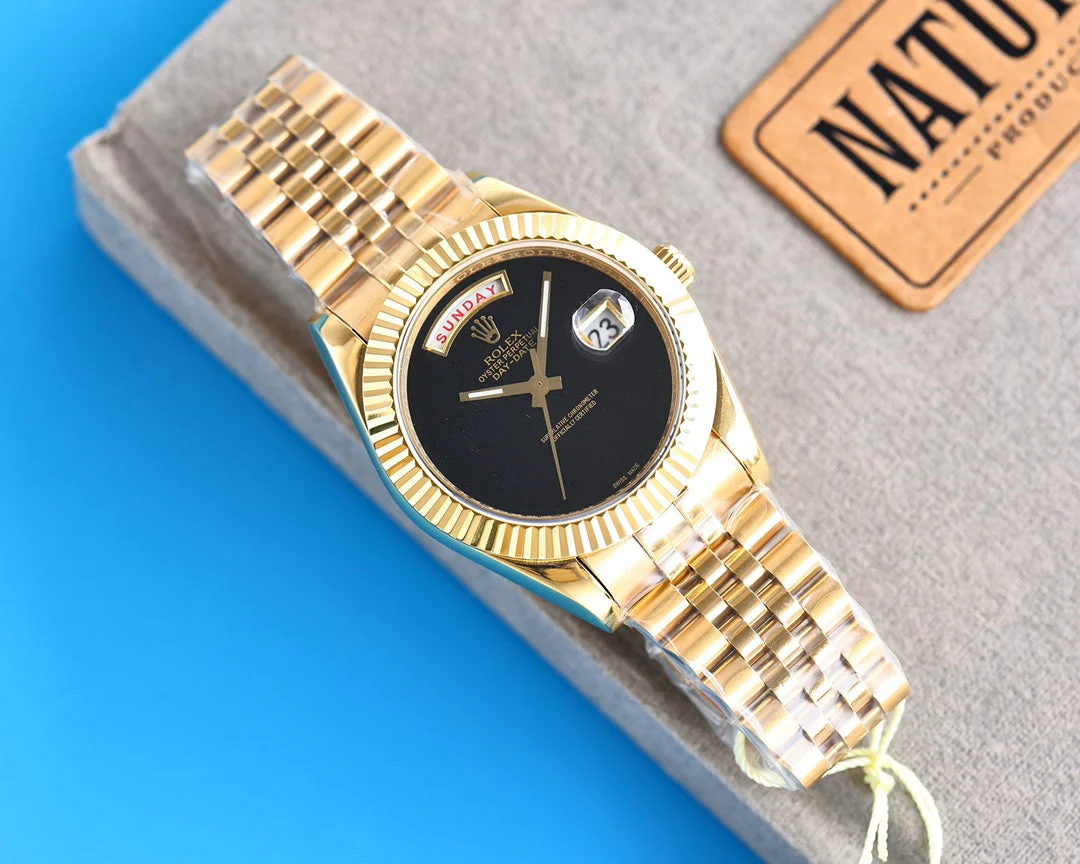 DAY-DATE 41 CUSTOM BLACK DIAL NO NUMERALS