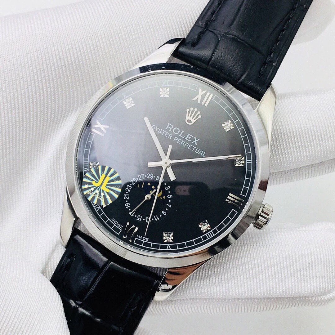 OYSTER PERPETUAL 41 MOONPHASE STEEL CASE BLACK DIAL