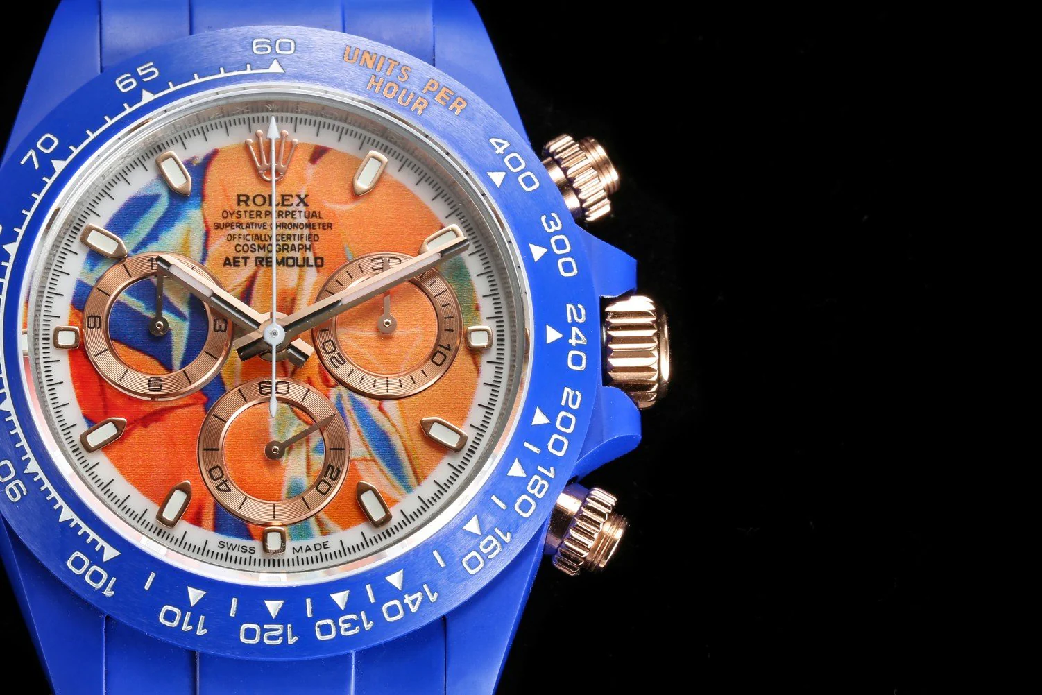 DAYTONA CUSTOM 40MM AET PICASSO BLUE CASE