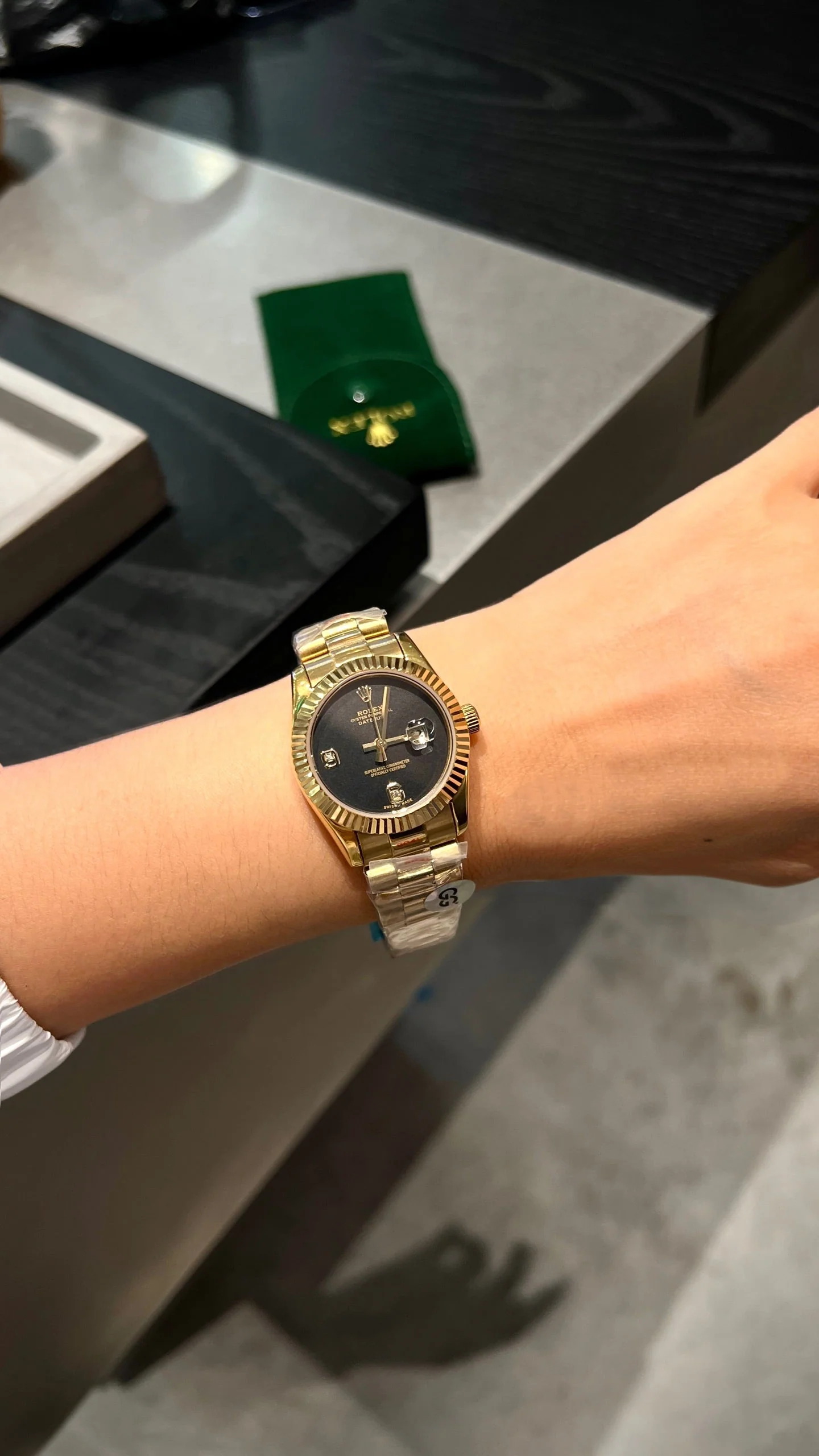 Rolex Datejust 31mm Gold Black