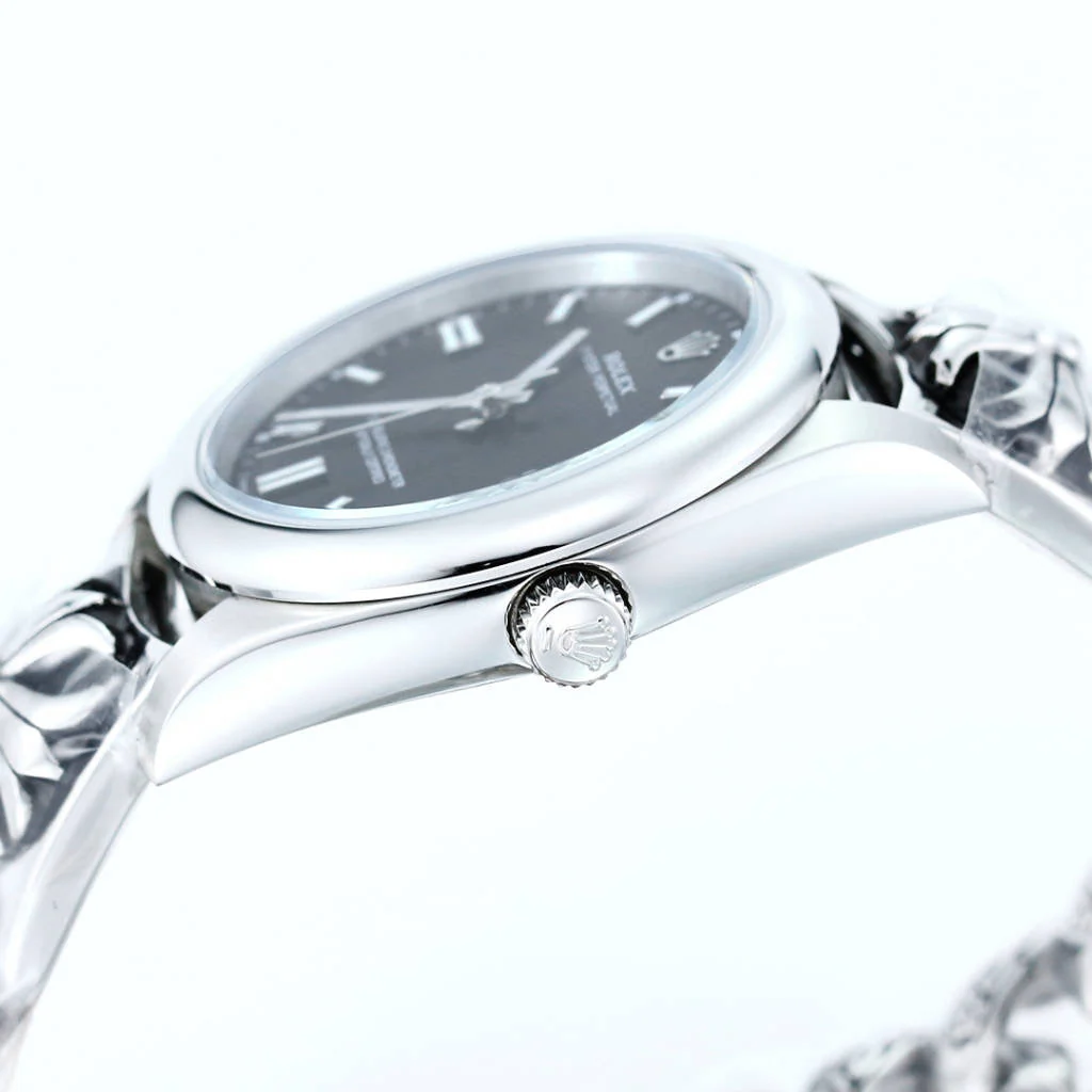 Rolex Oyster Perpetual 41mm Silver Black Dial