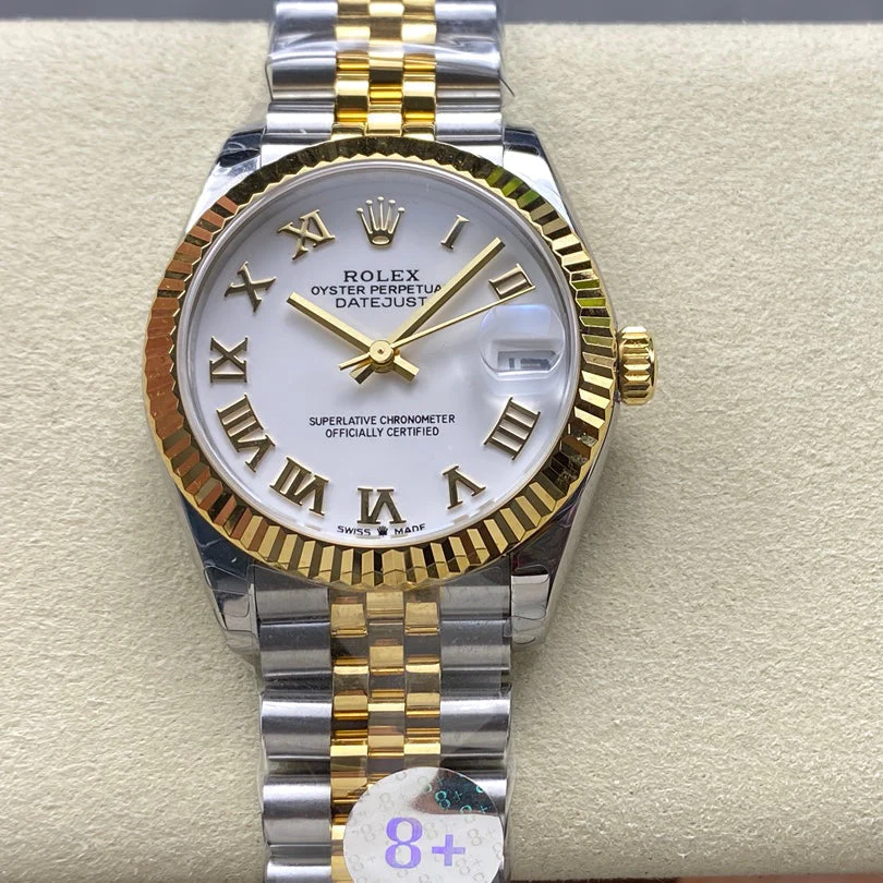 Datejust 31mm Yellow Gold Steel White Dial