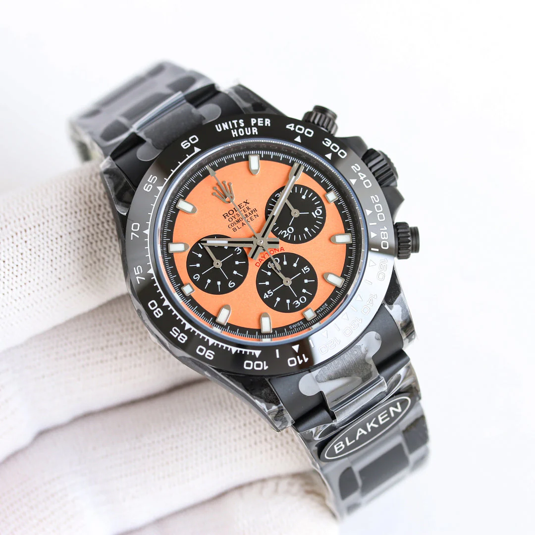 Rolex Daytona 40mm Carbon Black Orange