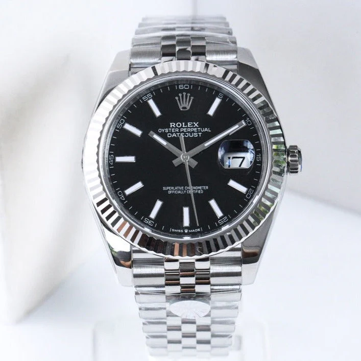 DATEJUST 36MM SILVER BLACK DIAL