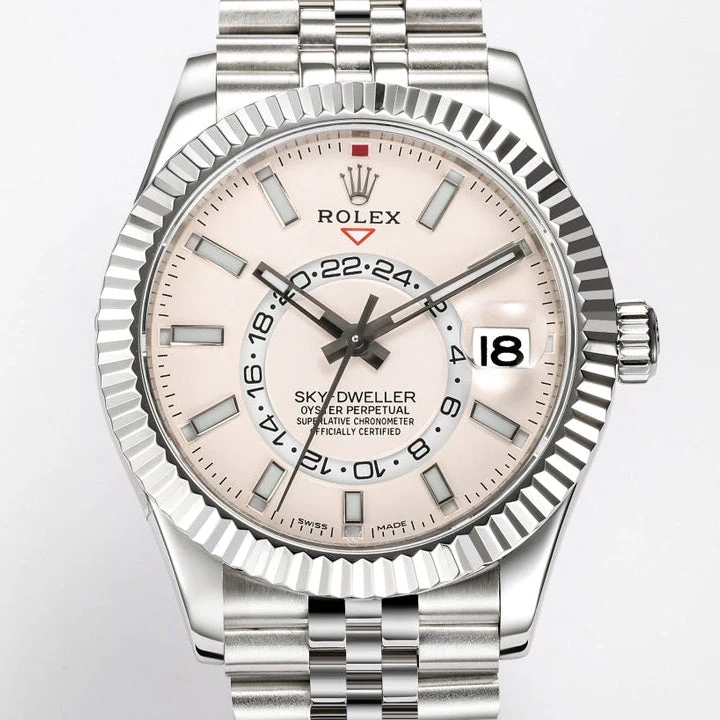 Rolex Sky-Dweller 42mm Silver Pink Dial