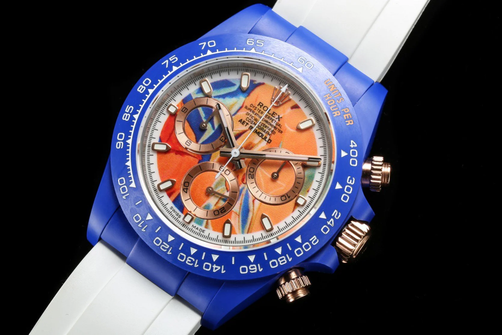 DAYTONA CUSTOM 40MM AET PICASSO BLUE CASE