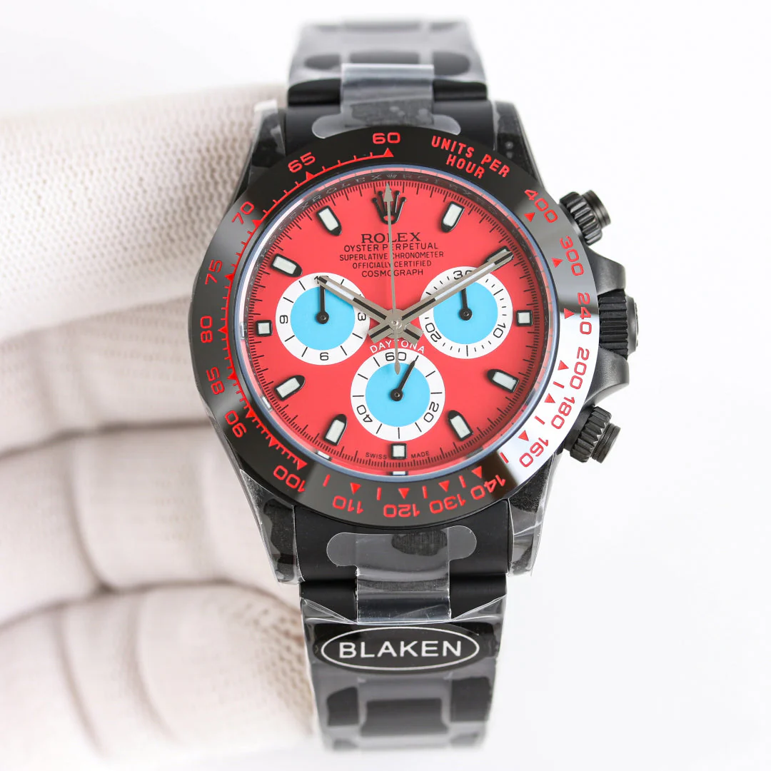 Rolex Daytona 40mm Carbon Black Red Dial