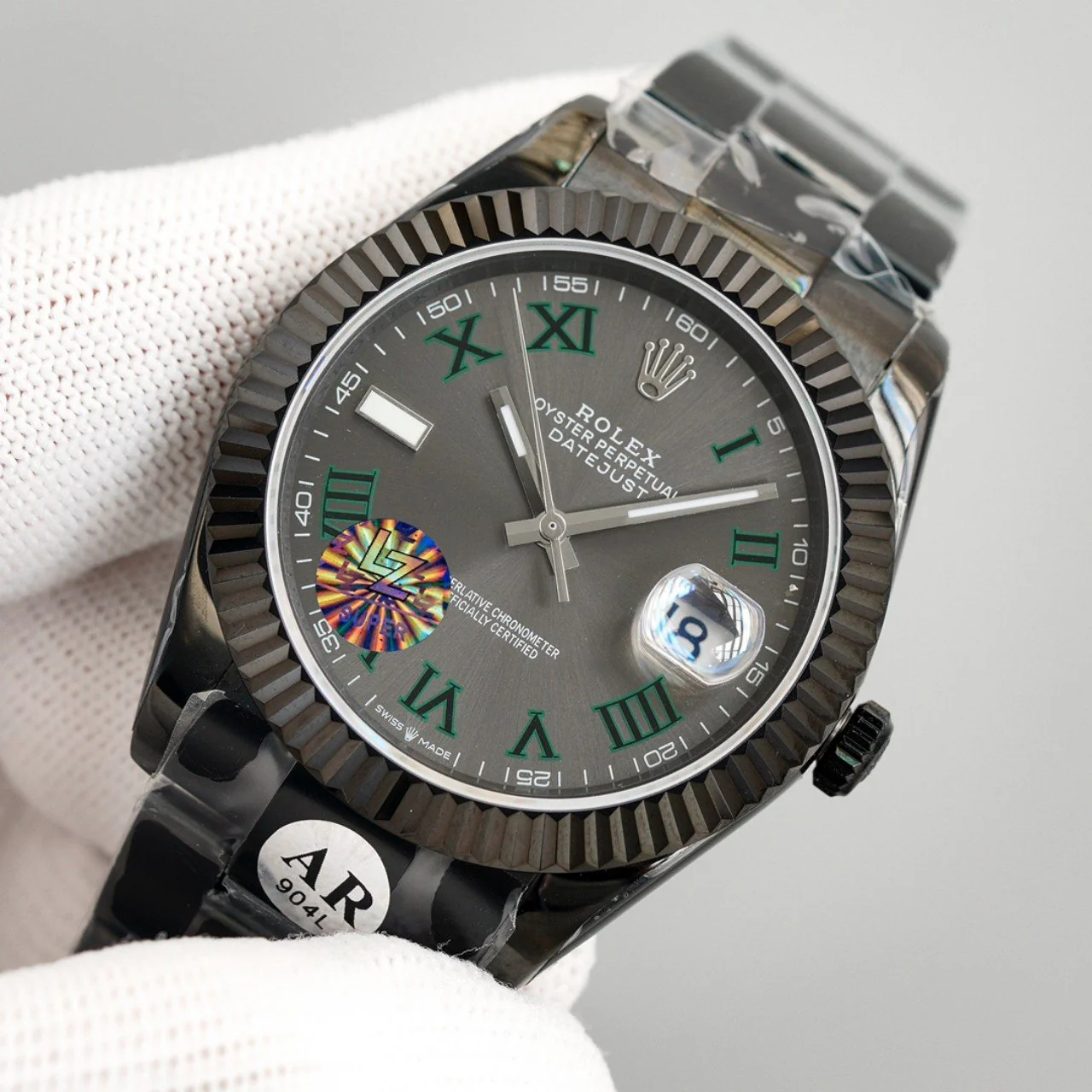 DATEJUST 41MM CUSTOM BLACK PVD WIMBLEDON DIAL