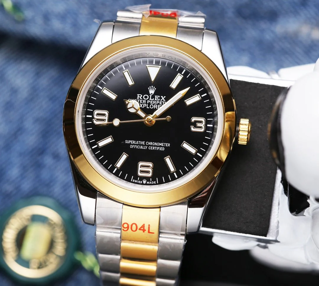 EXPLORER 41MM GOLD STEEL BLACK DIAL