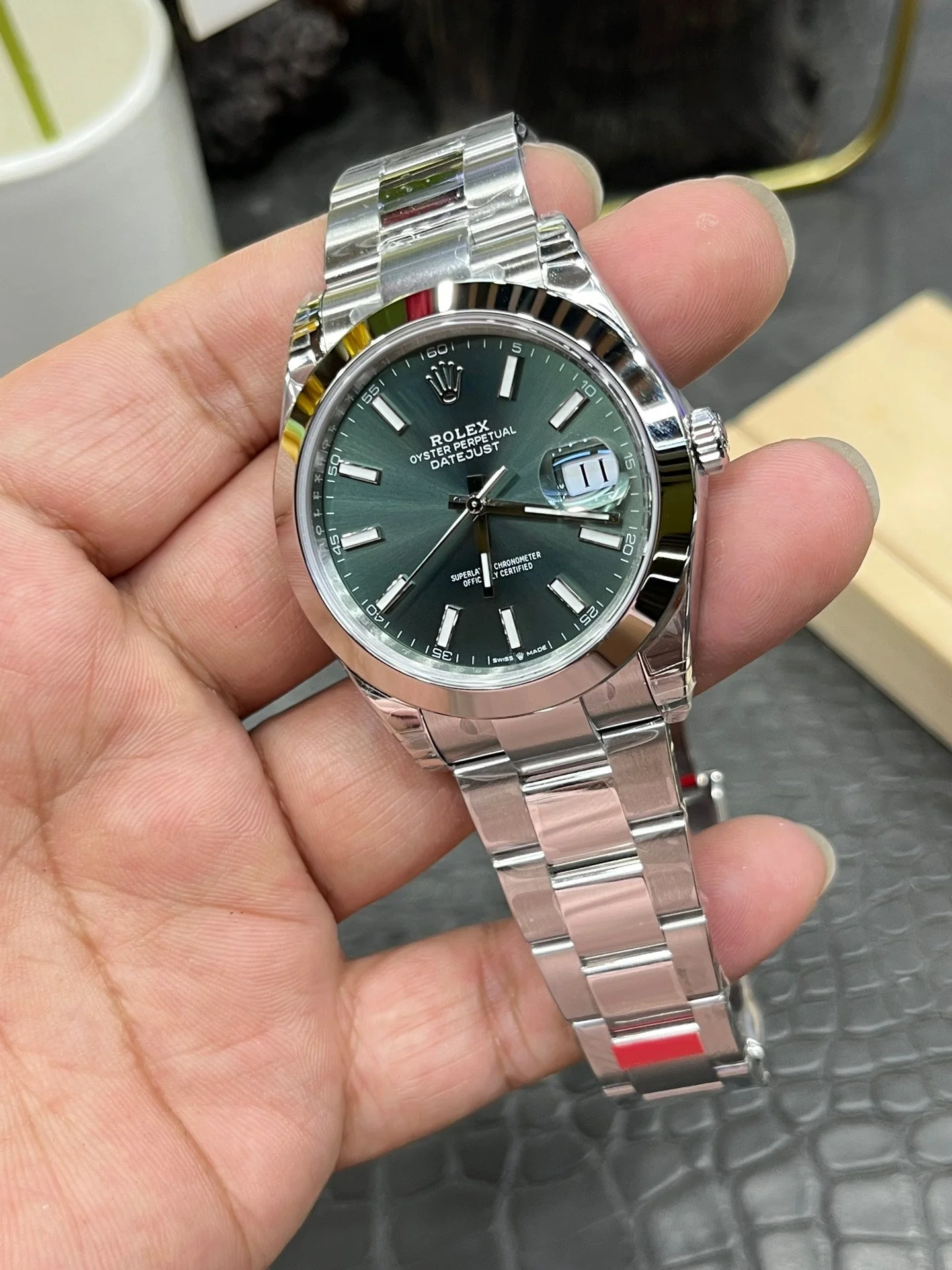 Rolex Datejust 41mm Silver Green