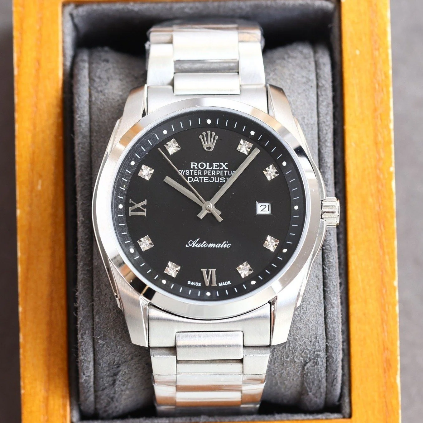 DATEJUST 41MM SMOOTH BEZEL DIAMOND NUMERALS