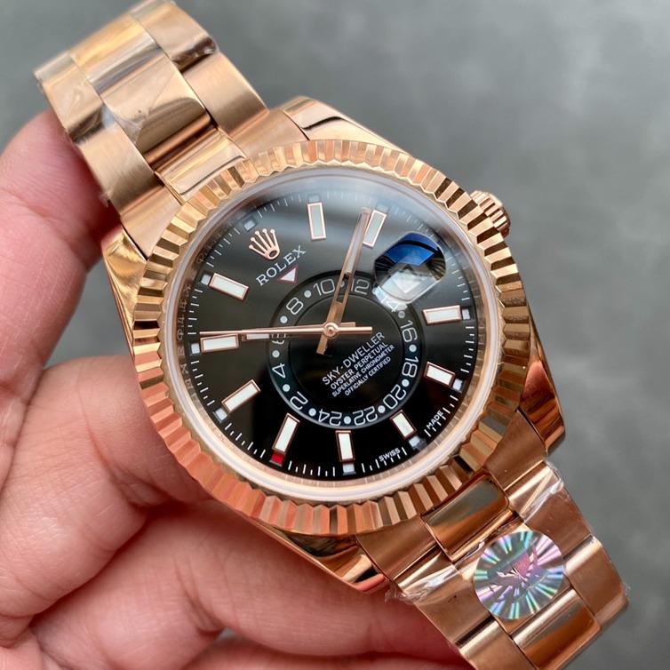 SKY-DWELLER 42 ROSE GOLD BLACK DIAL