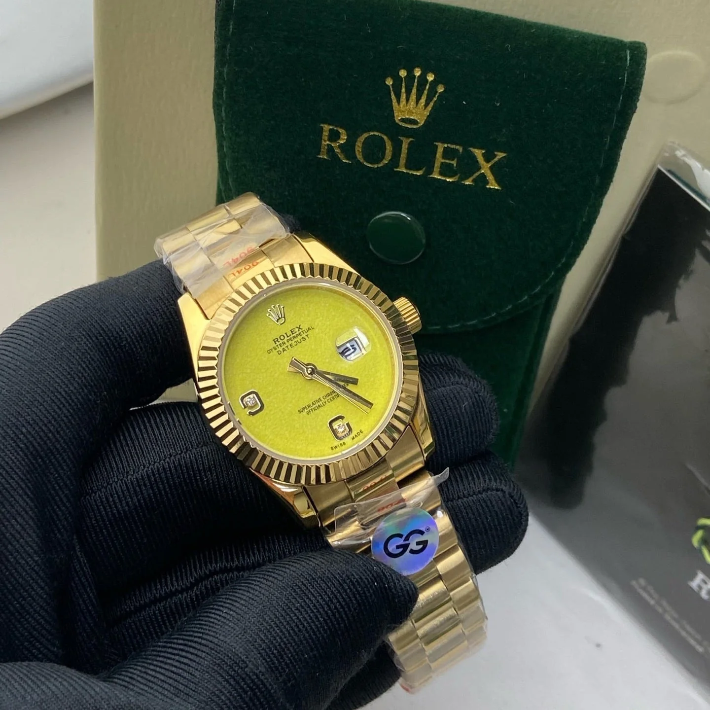 Rolex Datejust 31mm Gold Yellow Dial