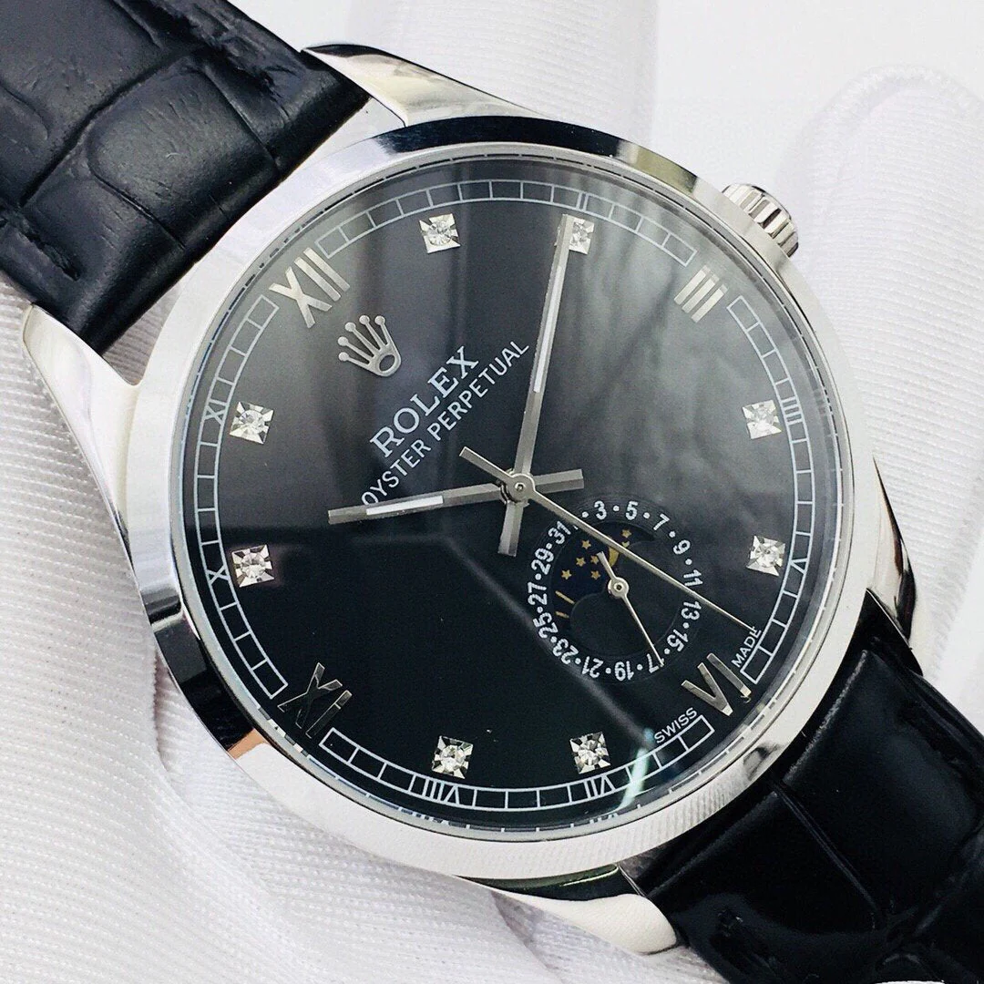 OYSTER PERPETUAL 41 MOONPHASE STEEL CASE BLACK DIAL