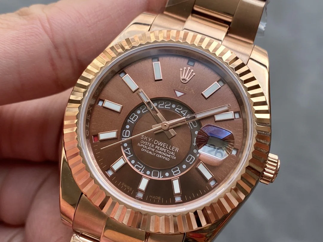 SKY-DWELLER 42 ROSE GOLD BROWN DIAL