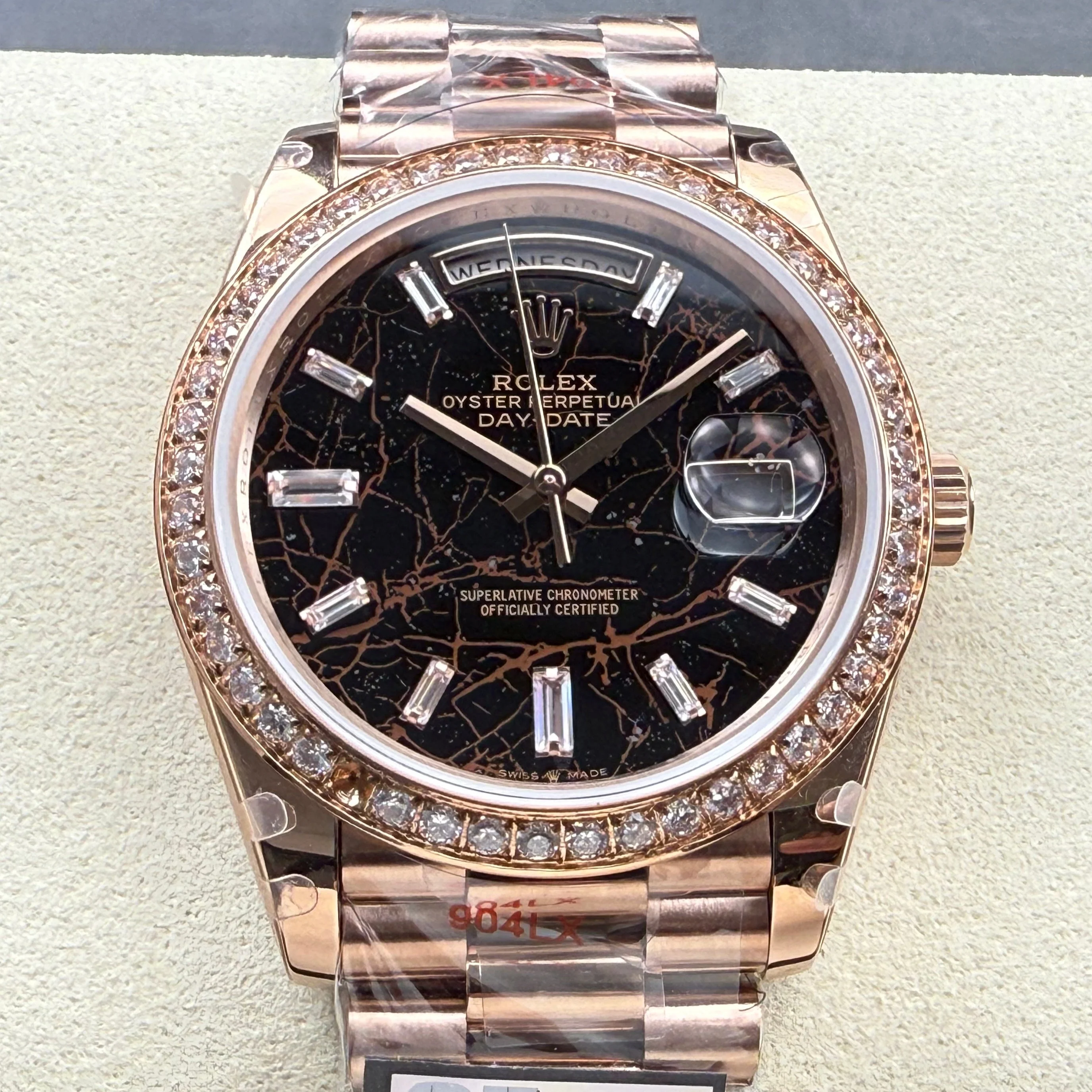 Rolex Day-Date 40mm Pink Gold Black
