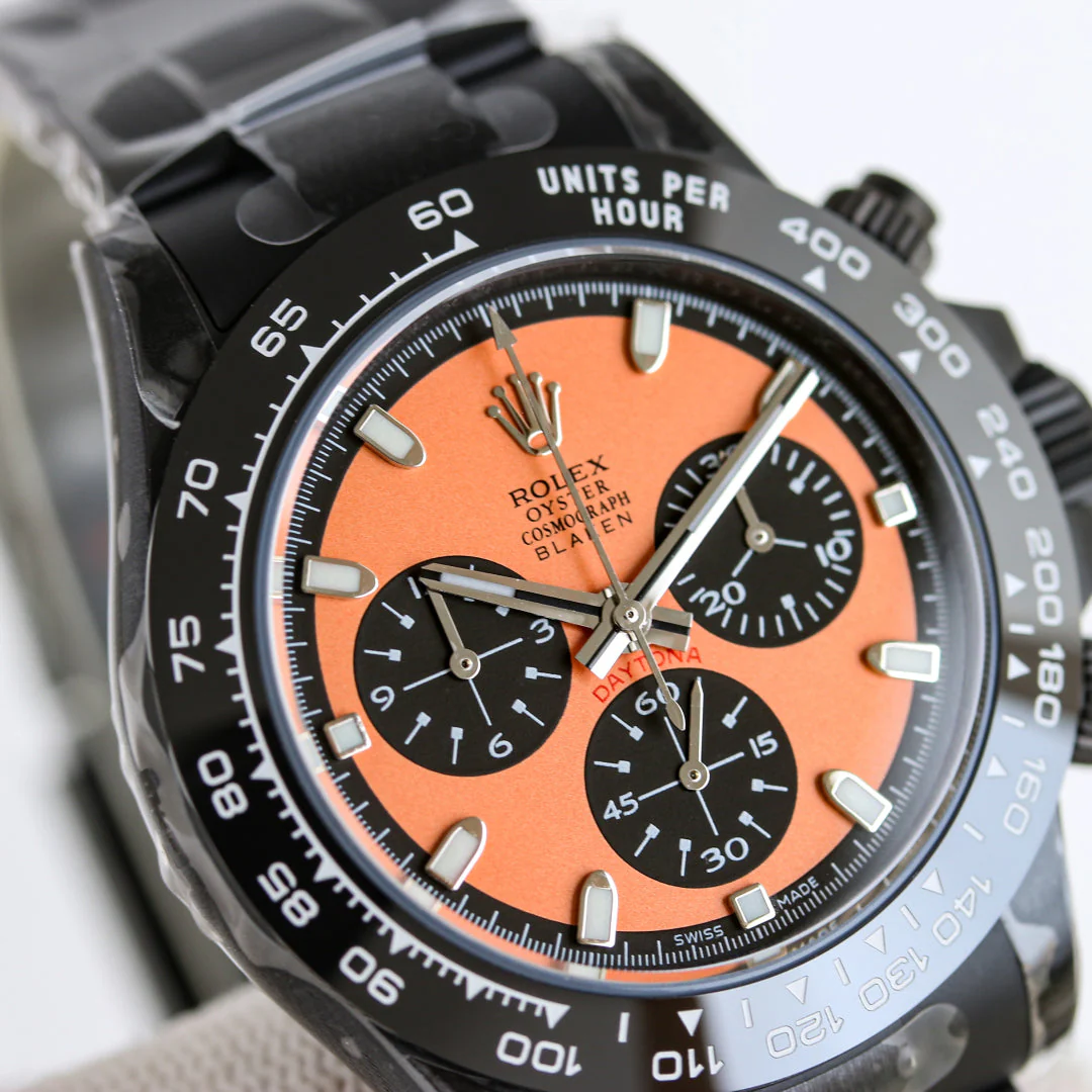 Rolex Daytona 40mm Carbon Black Orange