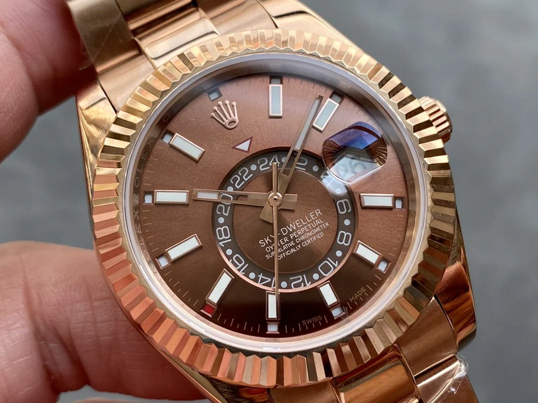 SKY-DWELLER 42 ROSE GOLD BROWN DIAL