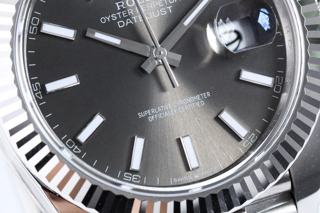 DATEJUST 41 GREY DIAL SILVER CASE