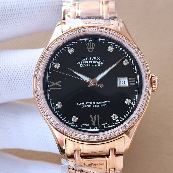 Rolex Datejust 40mm Silver Pink Gold