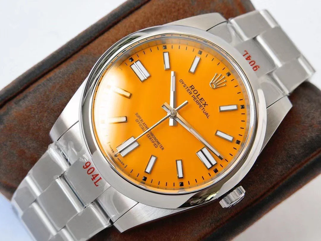 OYSTER PERPETUAL 41 STAINLESS STEEL YELLOW DIAL