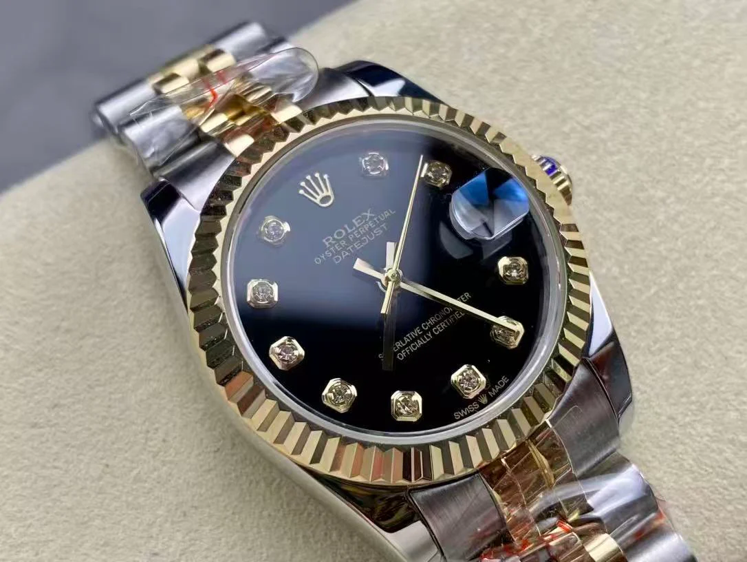 Rolex Datejust 31 2-Tone Jubilee Black Diamond Dial