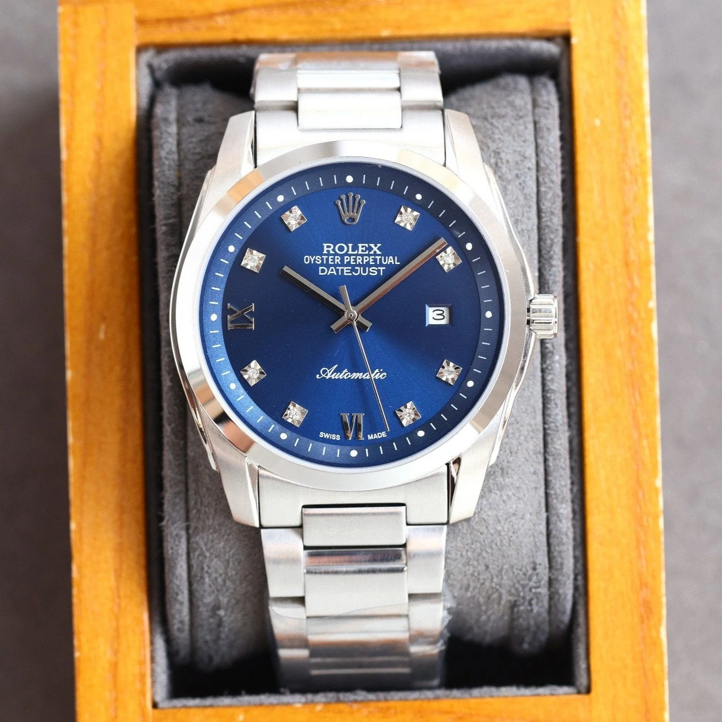 DATEJUST 41MM SMOOTH BEZEL DIAMOND NUMERALS