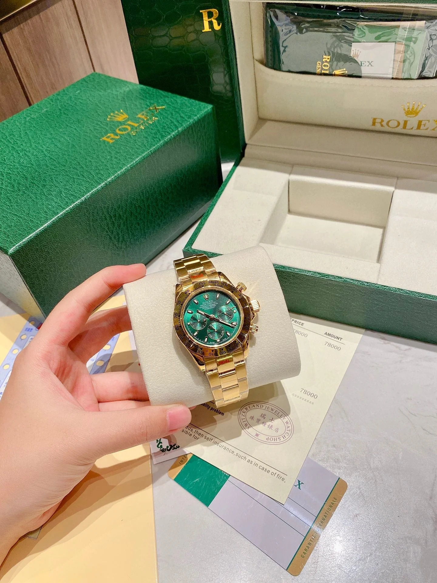 Rolex Daytona 40mm Gold Green