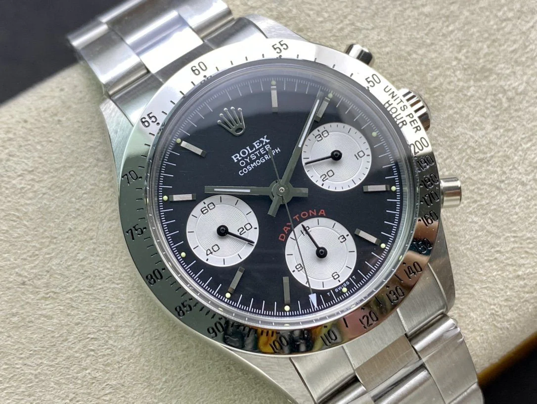 DAYTONA 37MM VINTAGE STEEL CASE BLACK DIAL