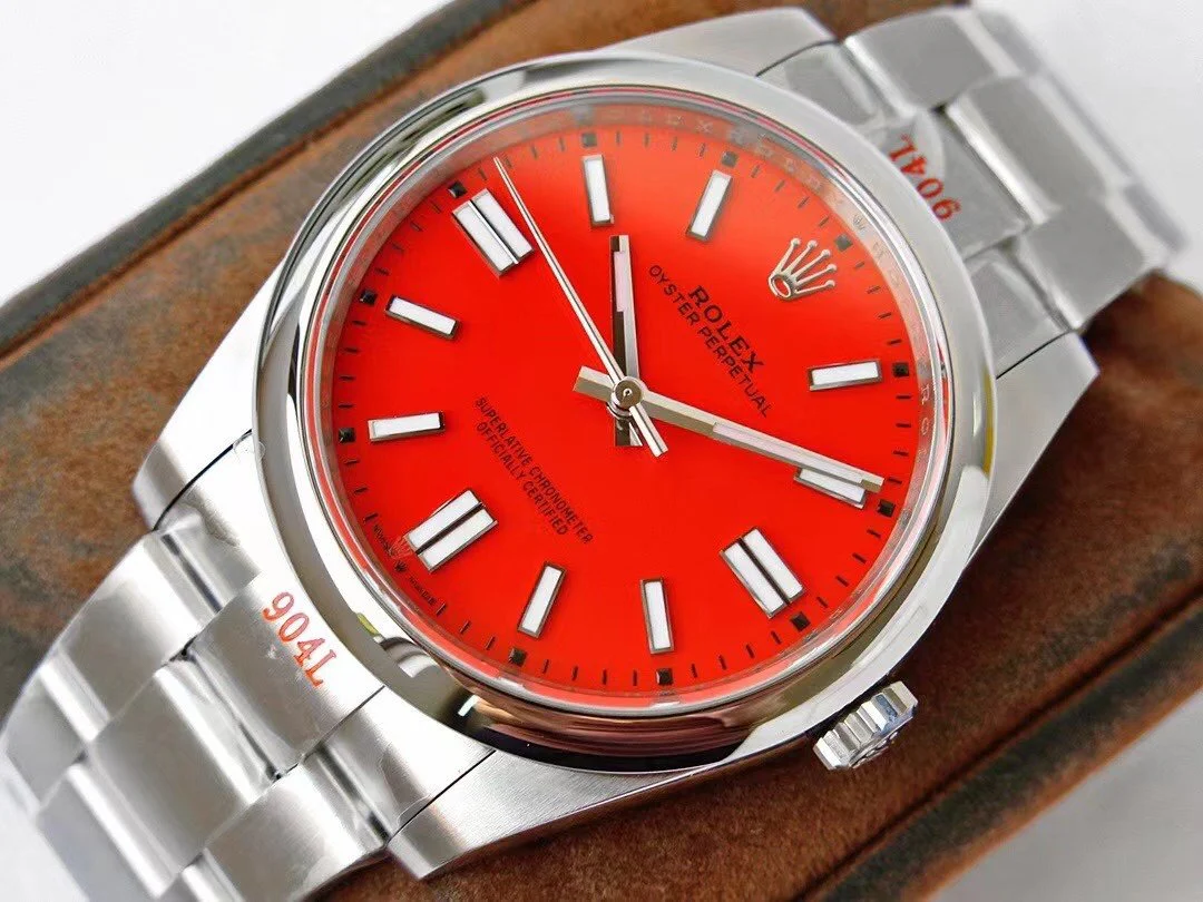 OYSTER PERPETUAL 41 STAINLESS STEEL RED DIAL