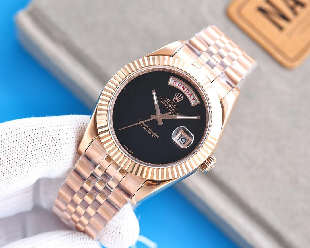 DAY-DATE 41 CUSTOM BLACK DIAL NO NUMERALS