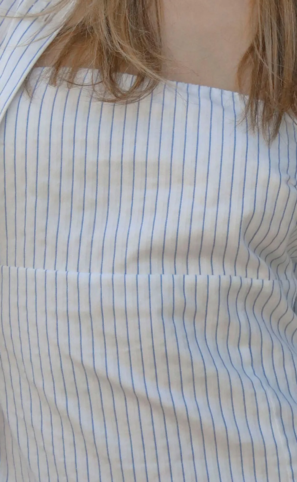 Striped Sheath Dress with Blouse