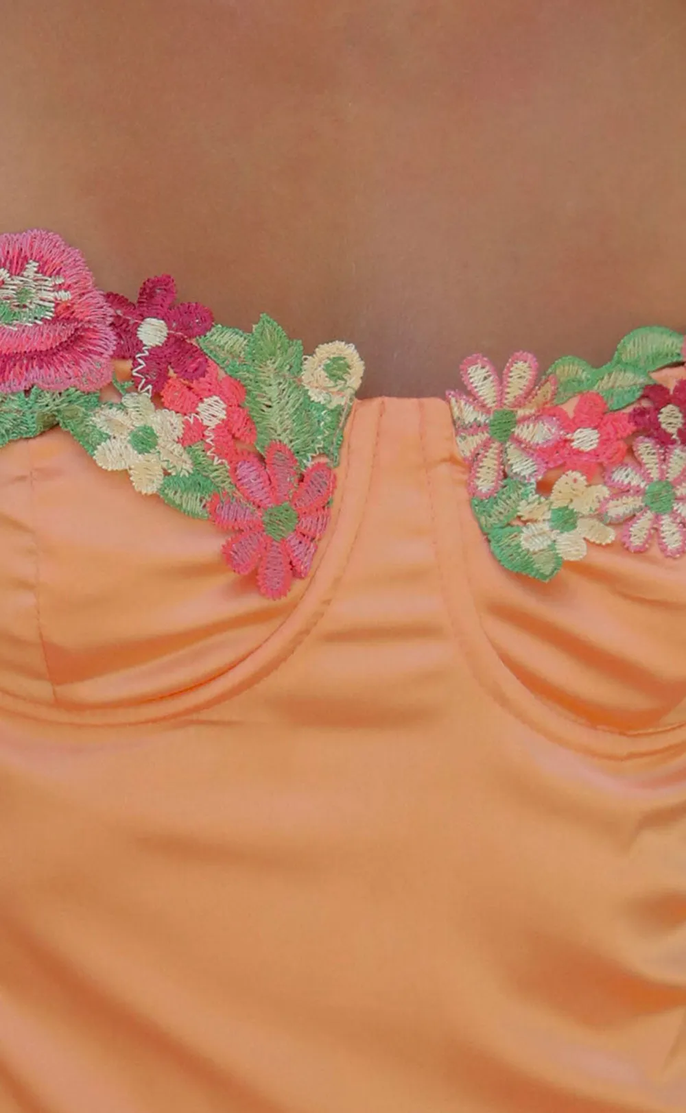 Floral Embellished Strappy Mini Dress