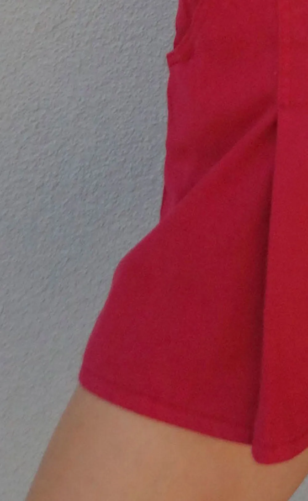 Red Strapless Pleated Mini Dress