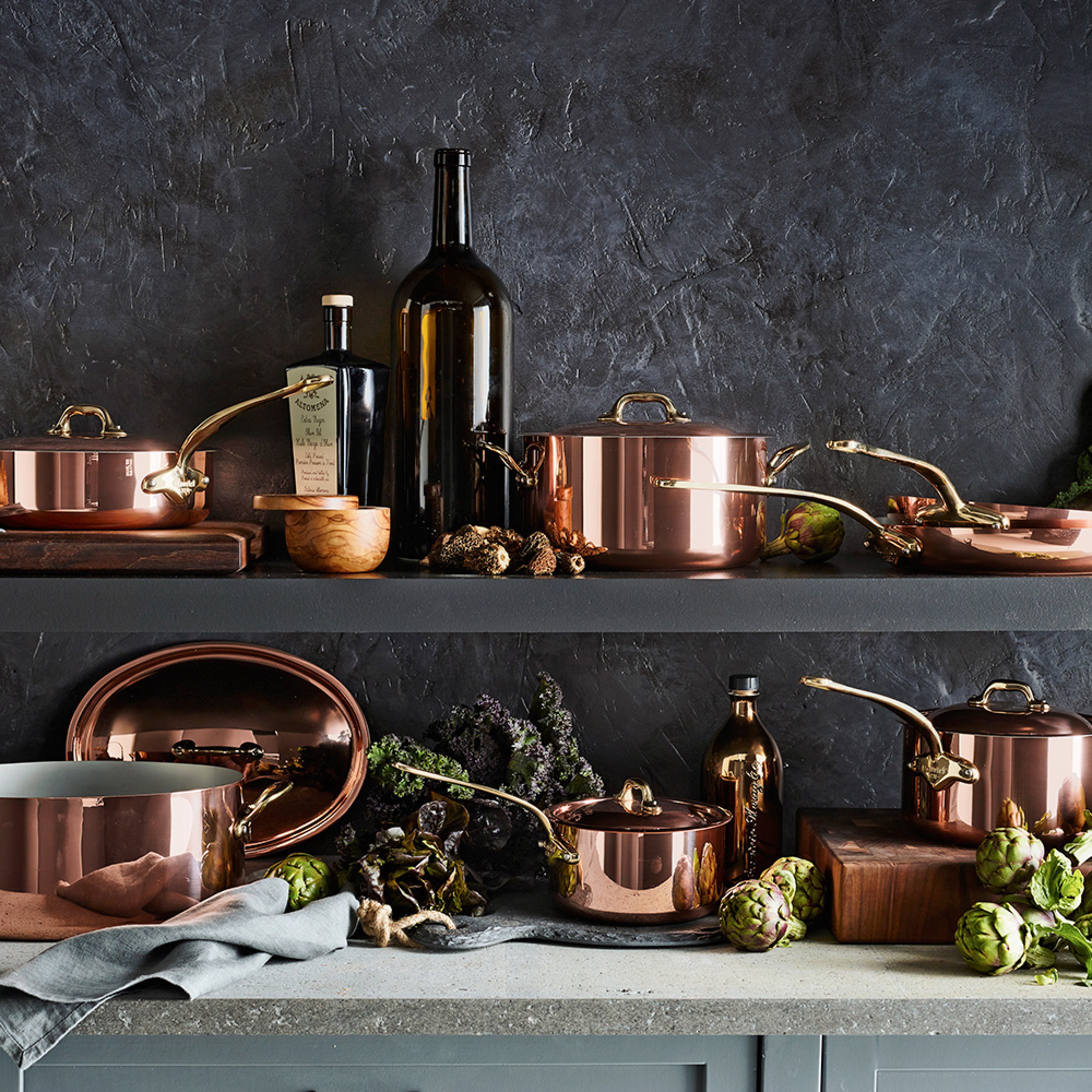 Mauviel M'150B Copper 12-Piece Cookware Set