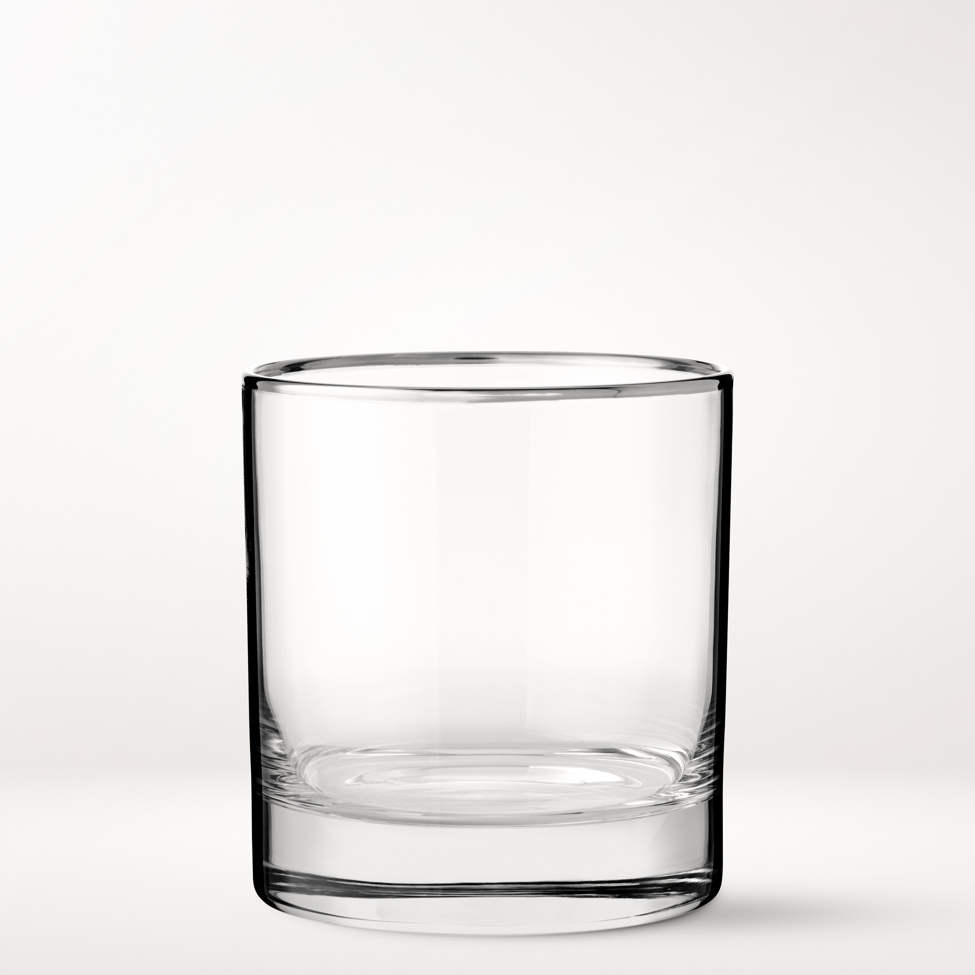 Silver Rim Double Old-Fashioned Glasses