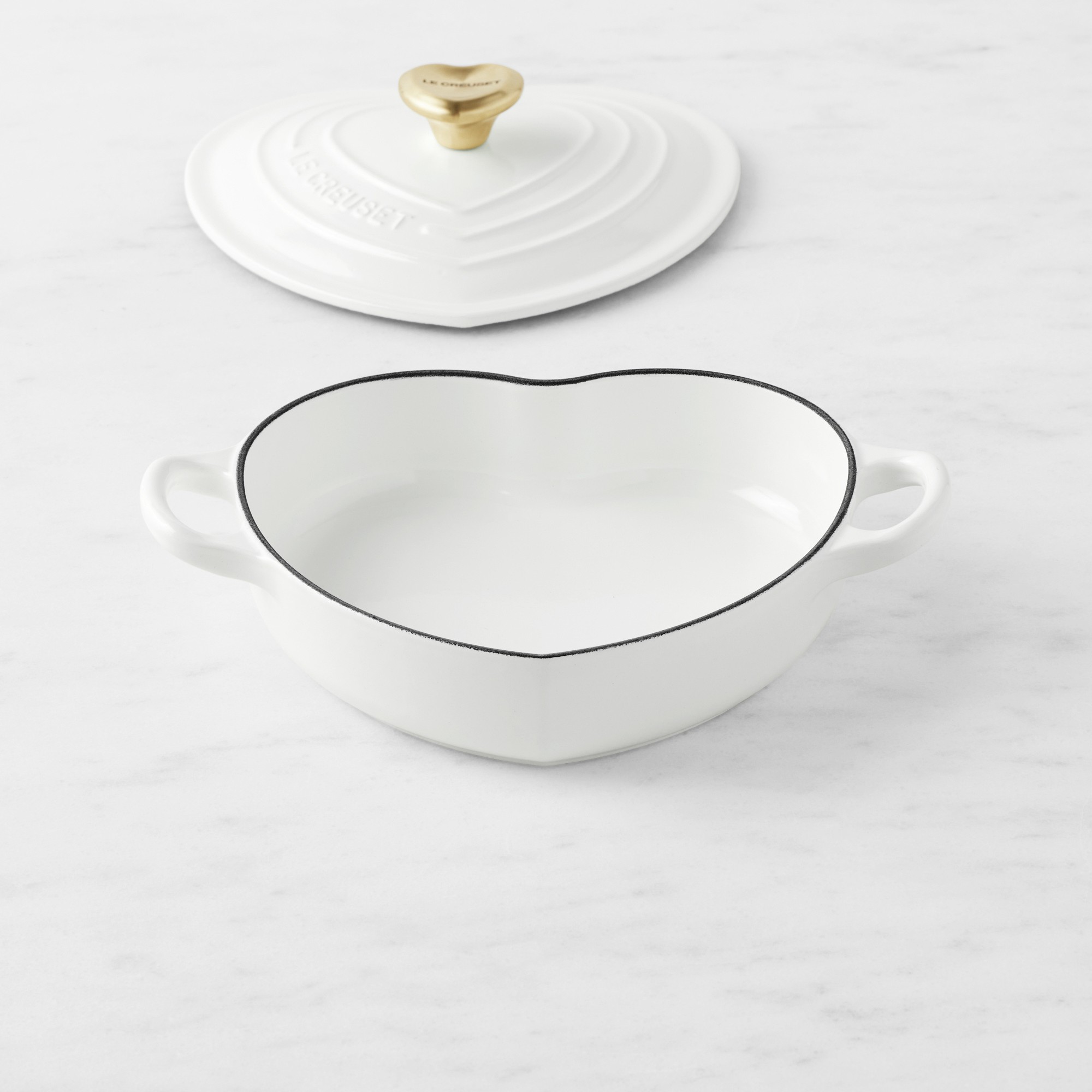 Le Creuset Enameled Cast Iron Shallow Heart Oven, 1 1/4-Qt.