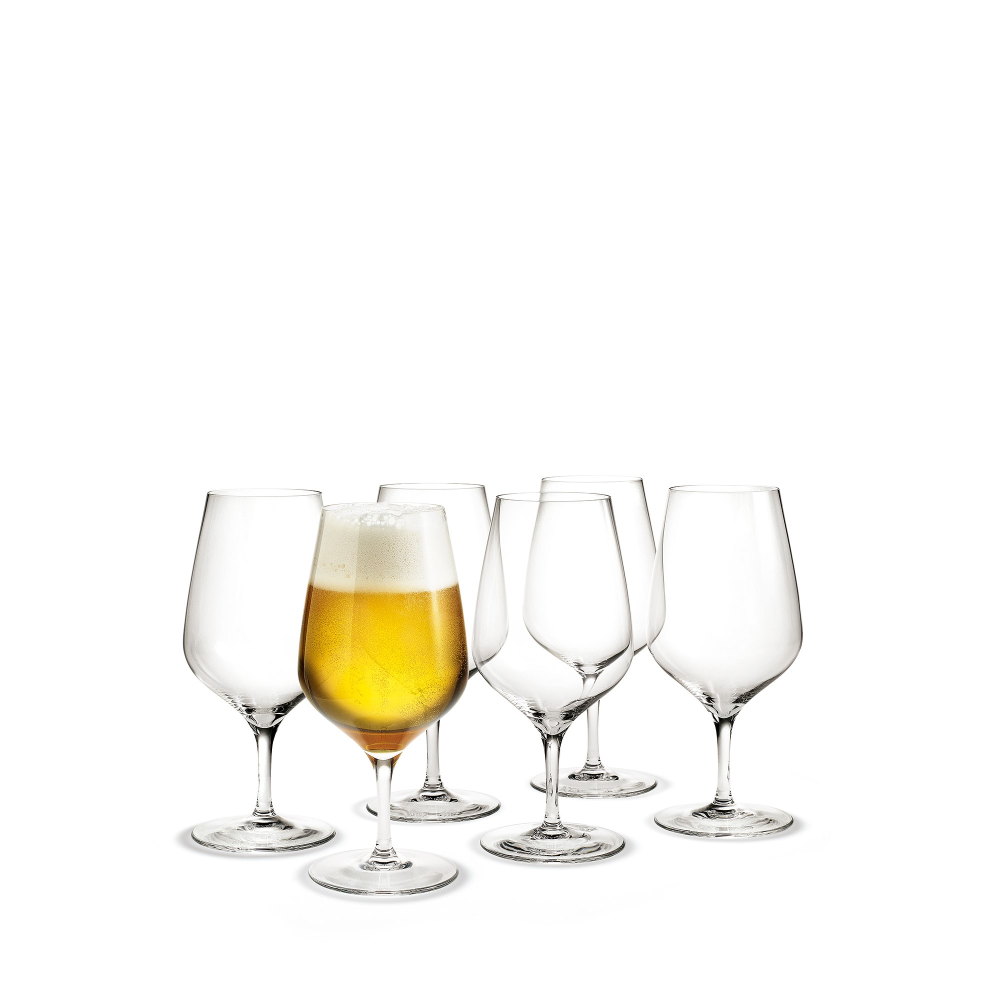 Holmegaard Cabernet Beer Glasses, Set of 6