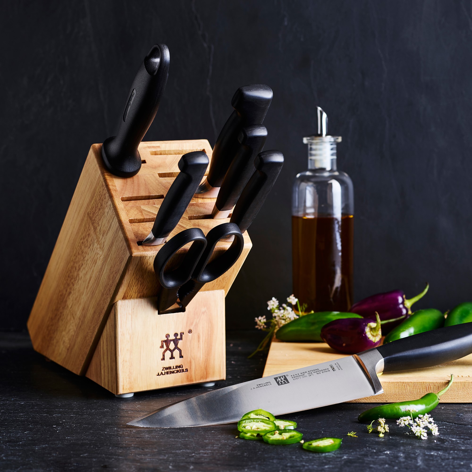 Zwilling Four Star Eco Knife Block, Set of 8