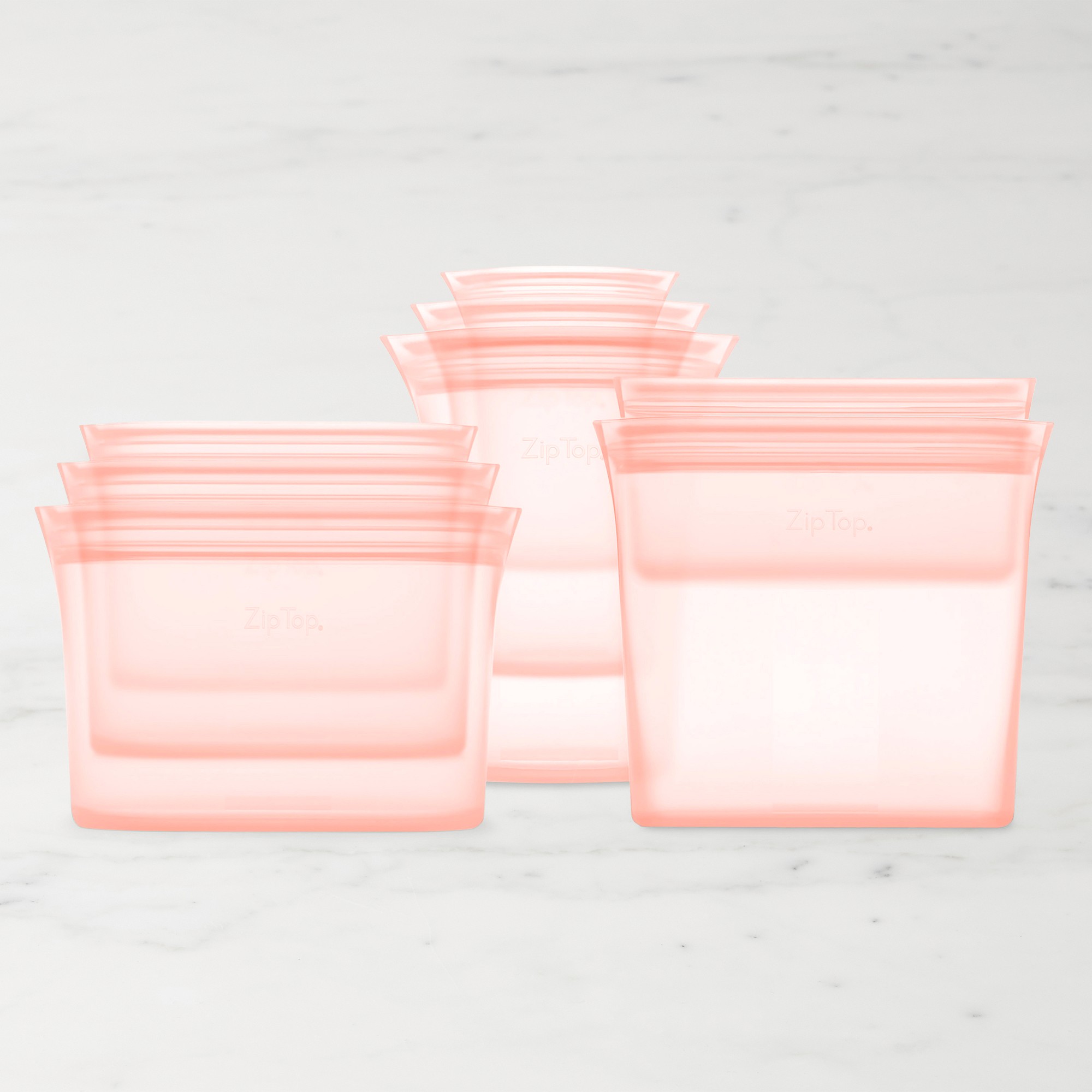 Zip Top 8-Piece Reusable Silicone Food Storage Set