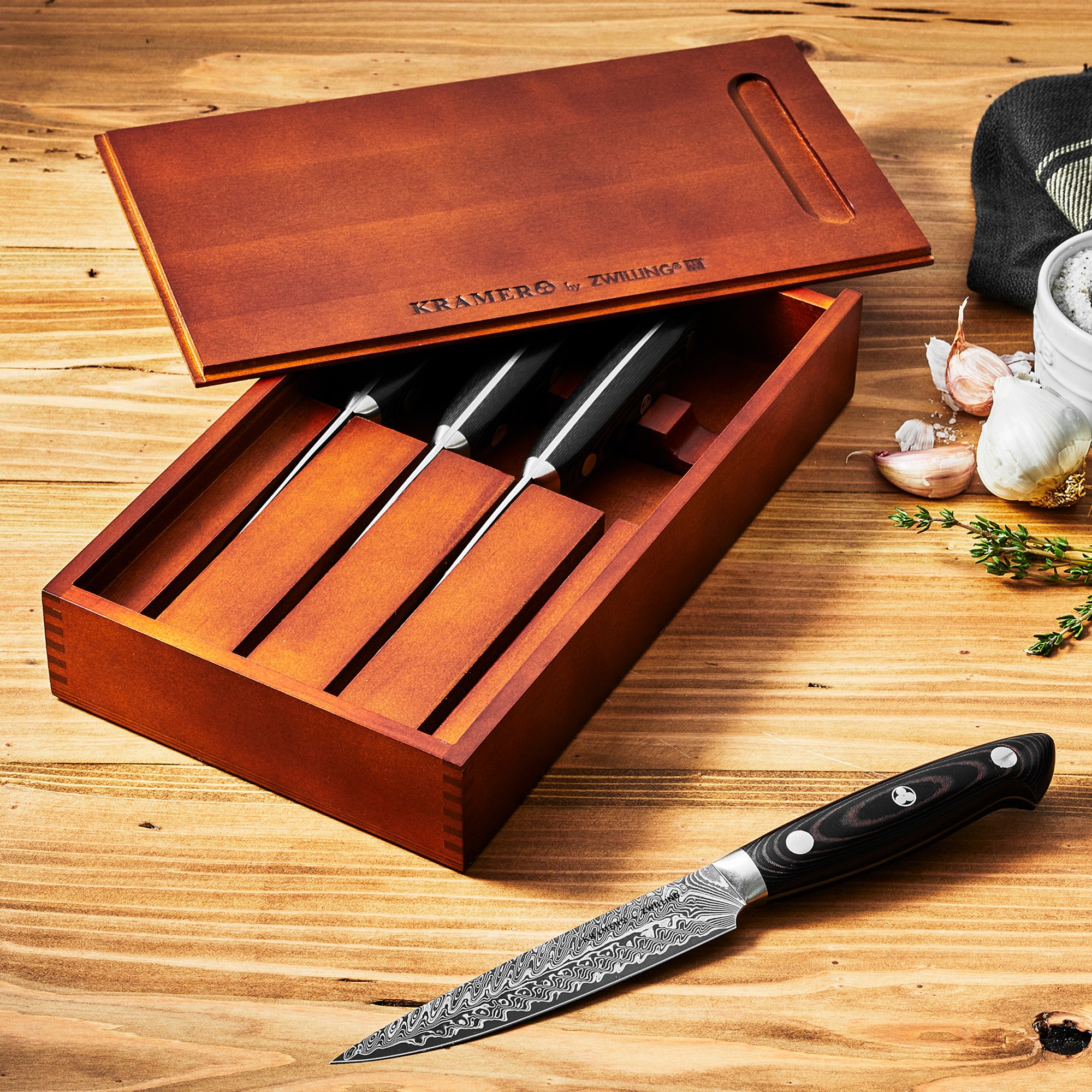 Zwilling Bob Kramer Damascus Steel Steak Knives, Set of 4