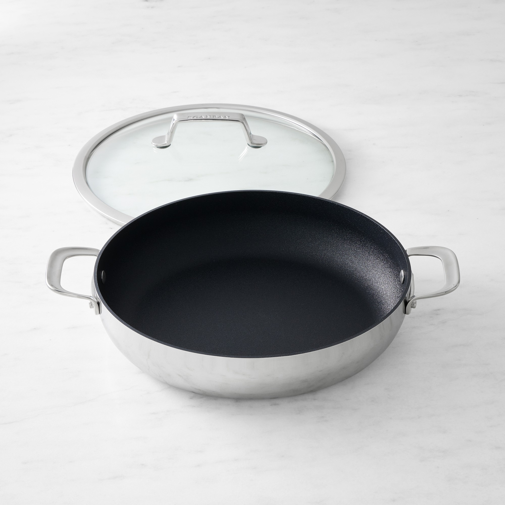 SCANPAN® TSS+ Stainless-Steel Nonstick Chef Pan with Lid, 5 1/2-Qt.