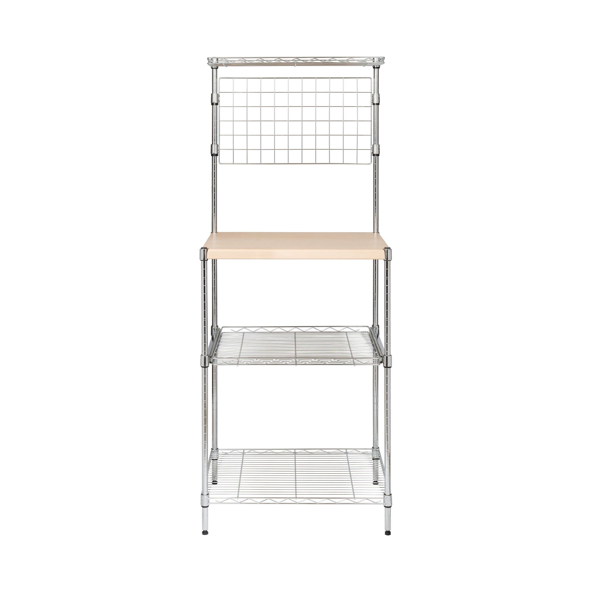 Microwave Stand with Shelves