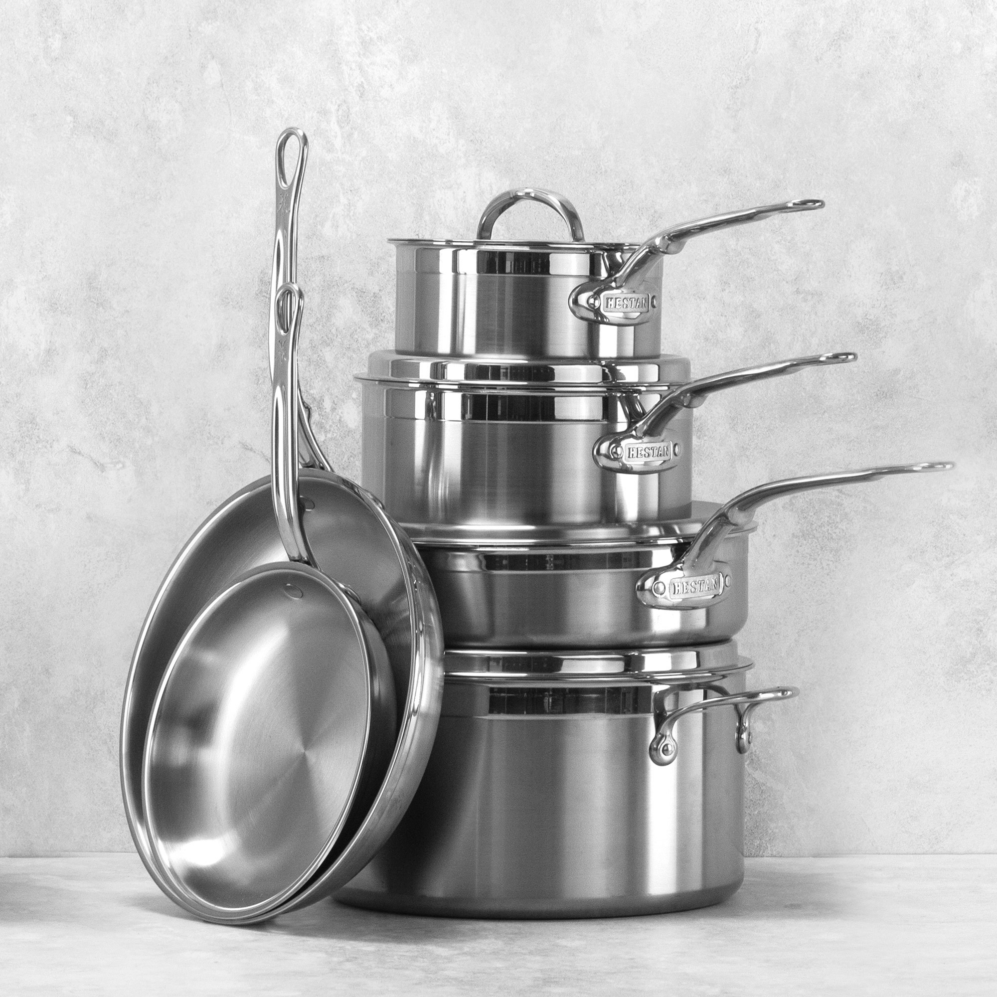 Hestan ProBond Professional Clad Stainless-Steel 10-Piece Cookware Set