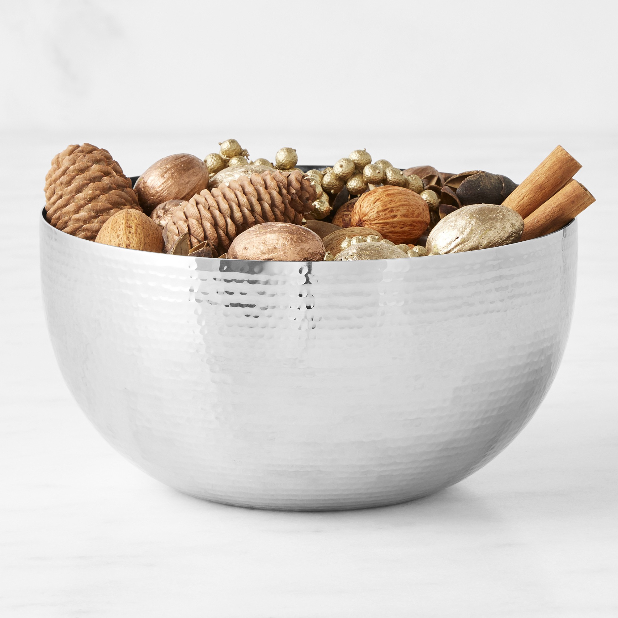 Hammered Potpourri Vessel, Stainless-Steel