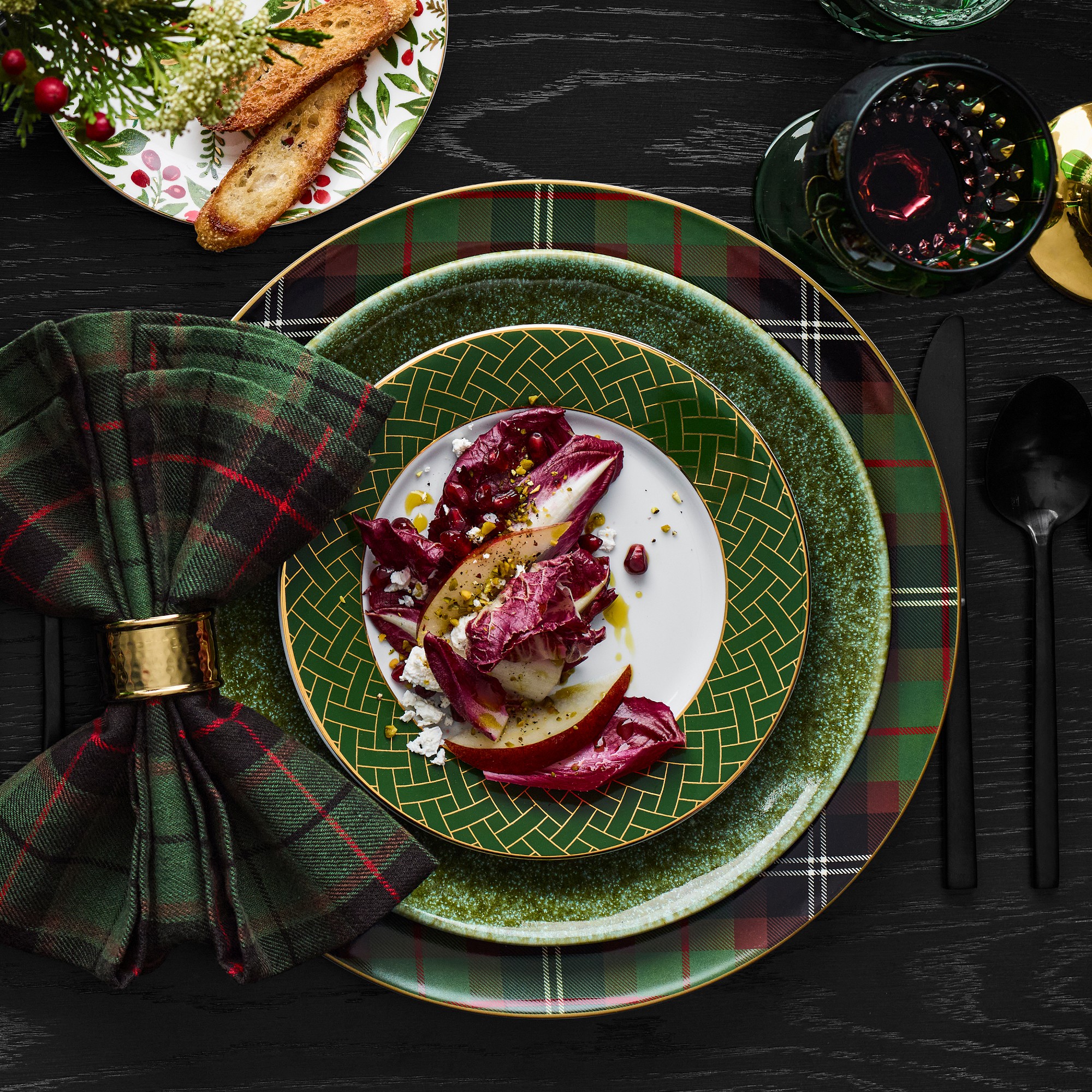 Classic Green Tartan Charger