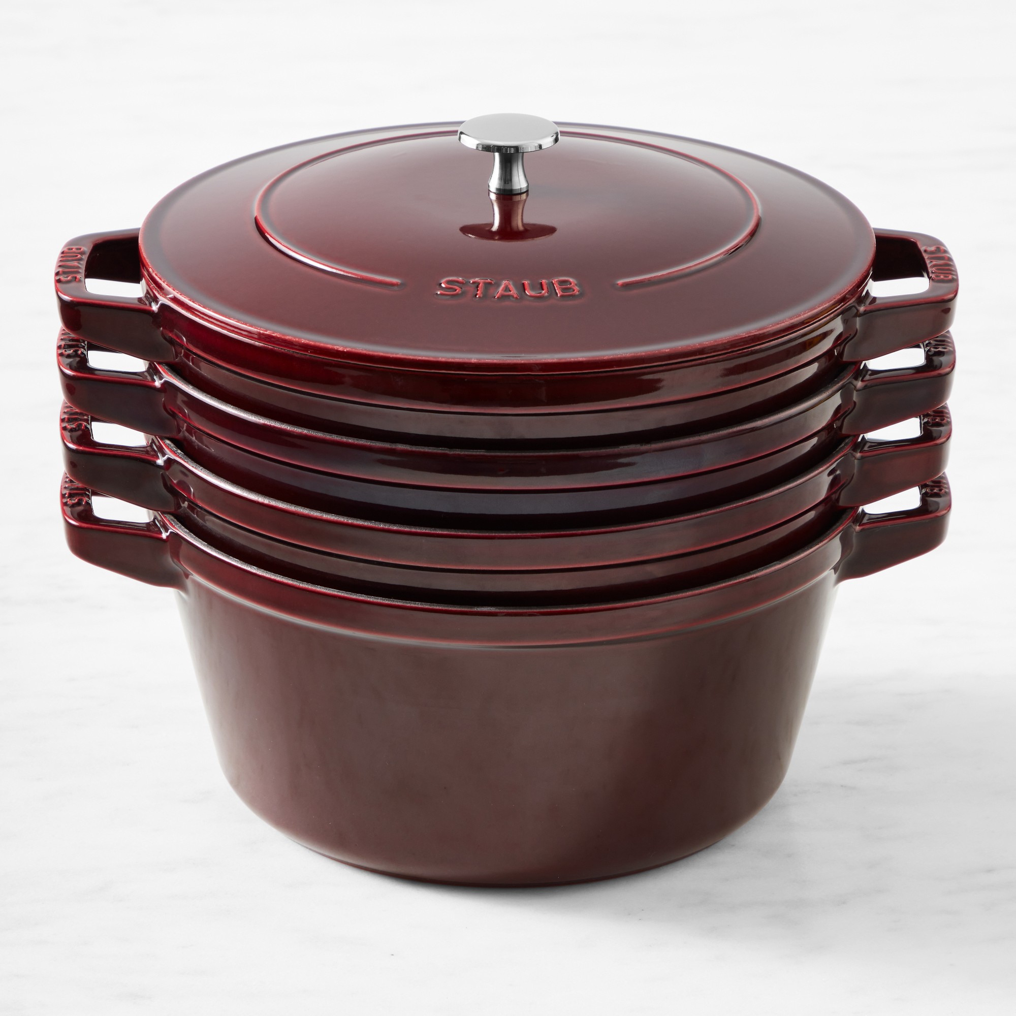 Staub Enameled Cast Iron Stackable Cookware Set