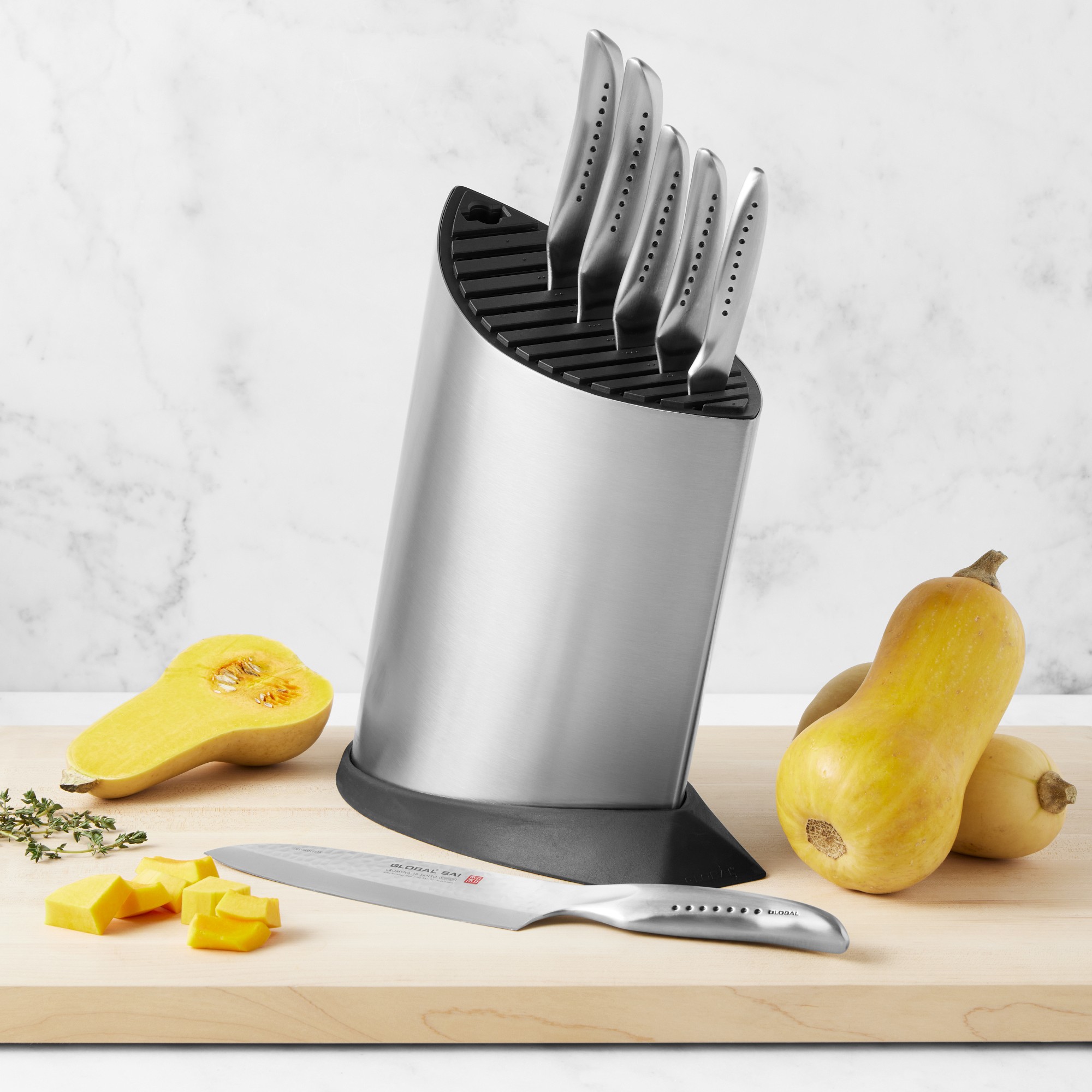 Global Sai Knife Block, Set of 7